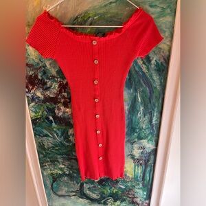 Rosie Harlow Red Off the Shoulder Dress